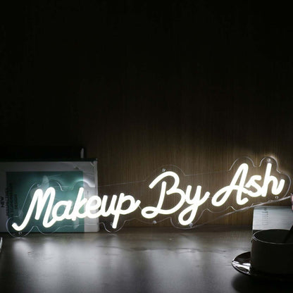Makeup By Ash White Led Neon Sign - Shineneon