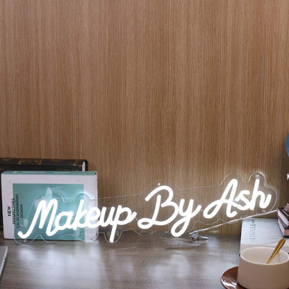 Makeup By Ash White Led Neon Sign - Shineneon