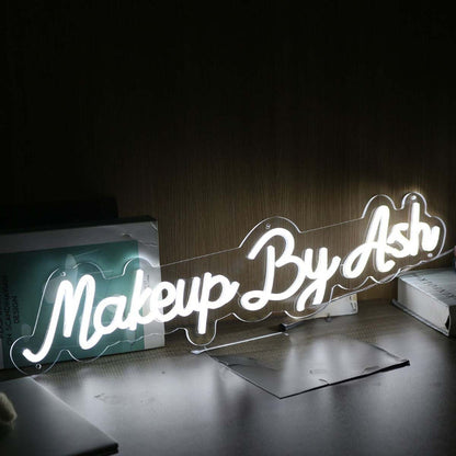 Makeup By Ash White Led Neon Sign - Shineneon