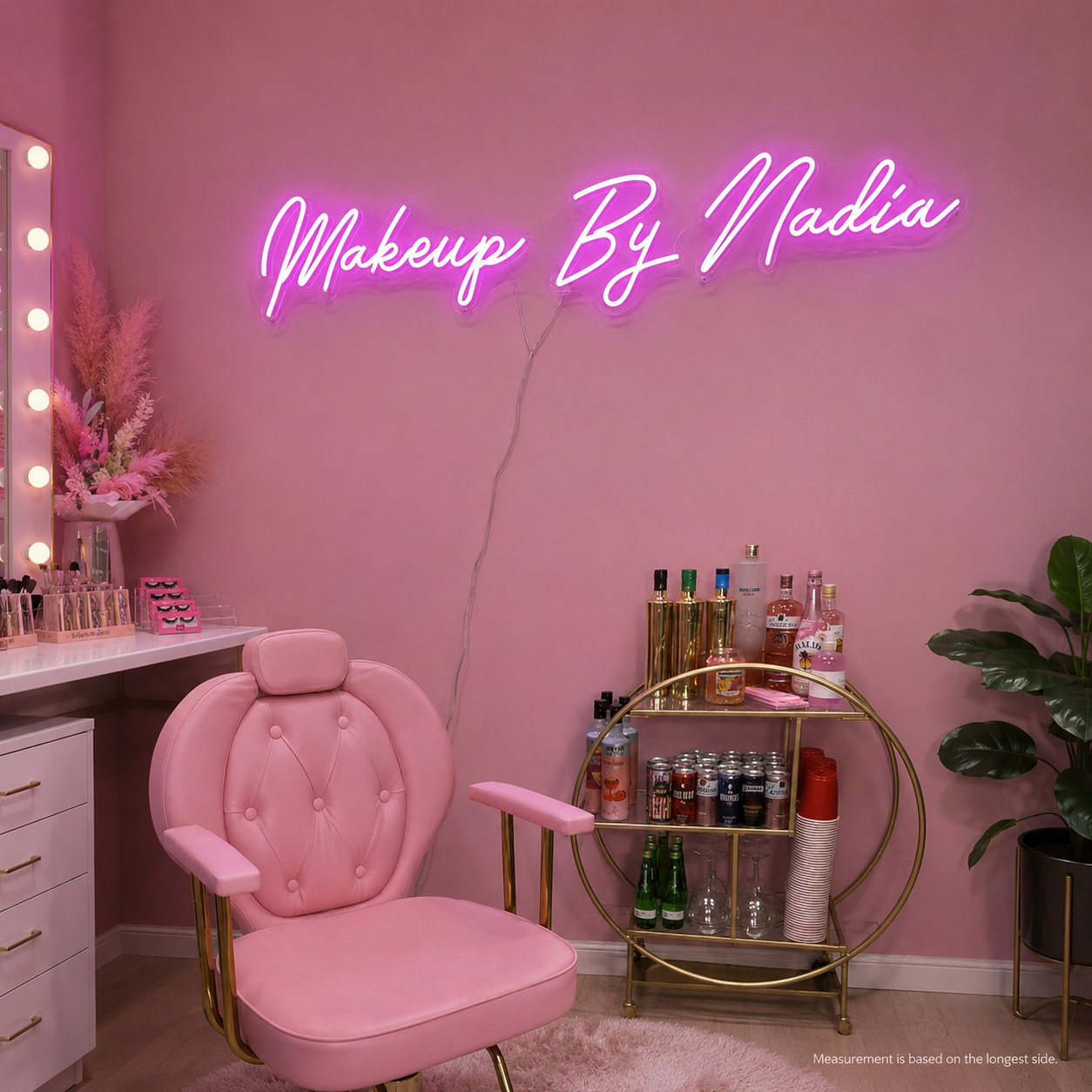 Makeup By Nadia LED Neon Sign Home Wall Art - 04 Size Image