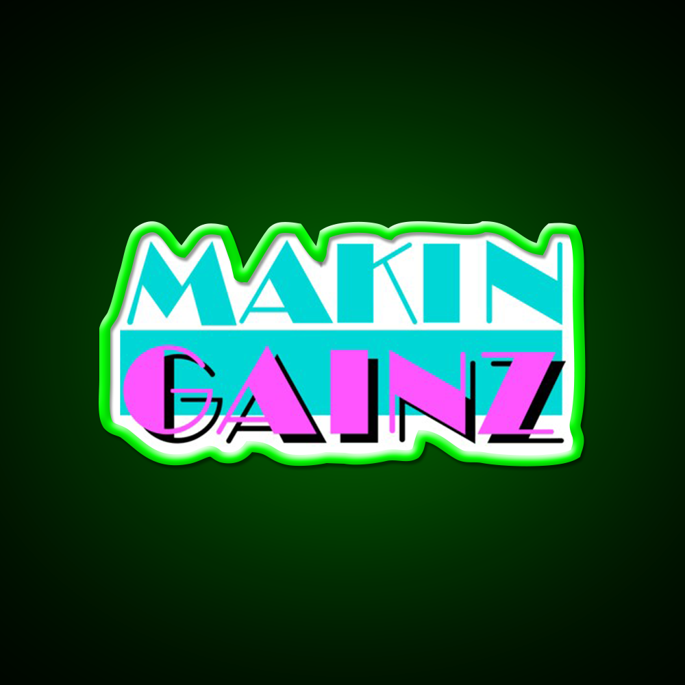 Makin Gainz Gym Fitness Led Neon Sign Rgb Color - LED neon sign view 8