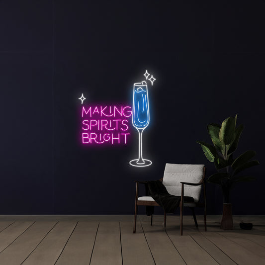 Making Spirits Bright Led Sign