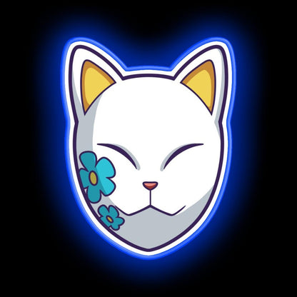 Makomo Kitsune Mask Demon Slayer Kimetsu No Yaiba Neon Sign - LED neon sign close-up detail