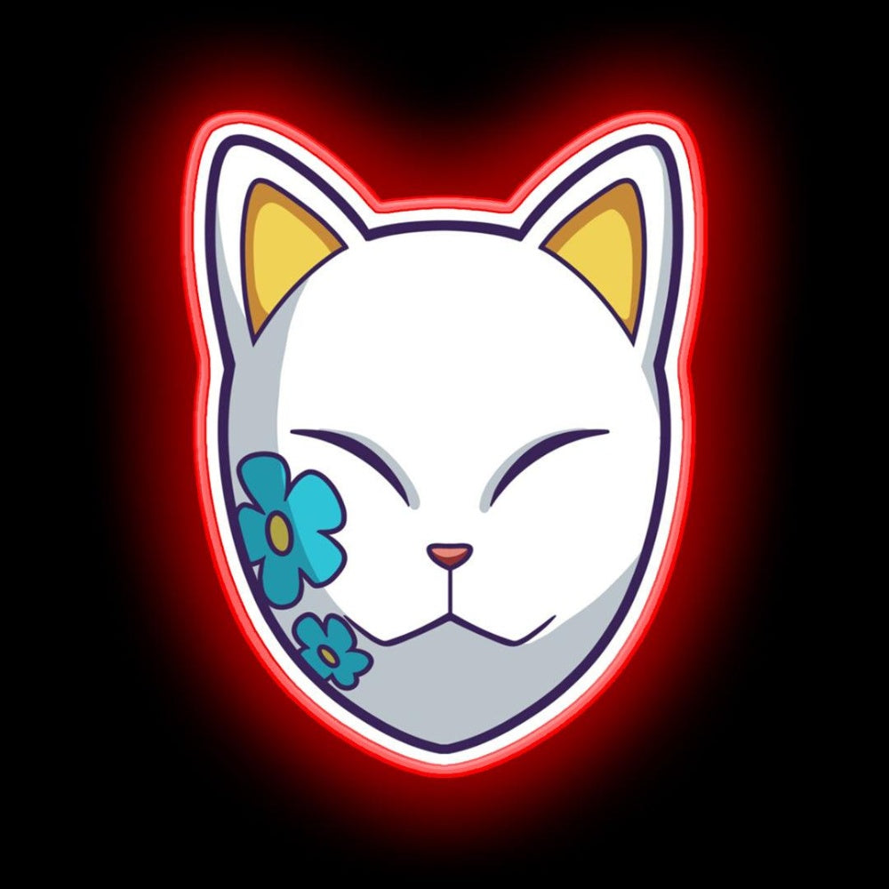 Makomo Kitsune Mask Demon Slayer Kimetsu No Yaiba Neon Sign - LED neon sign view 5