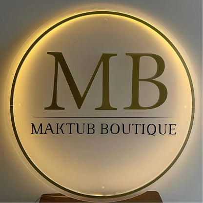 Maktub Boutique Acrylic Business Logo Sign - Shineneon