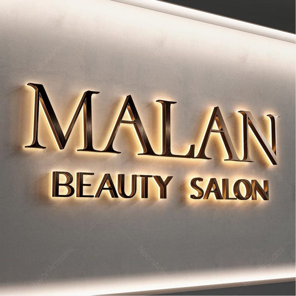 Malan Beauty Salon 3D Backlit Channel Letters Led Light Sign - Shineneon