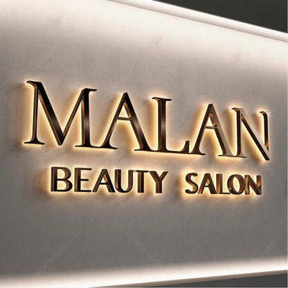 Malan Beauty Salon 3D Backlit Channel Letters Led Light Sign - Shineneon