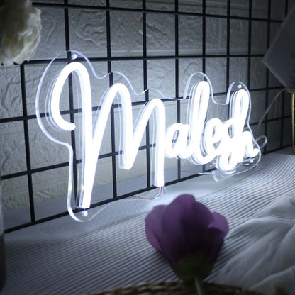 Malesh White Led Neon Sign - Shineneon