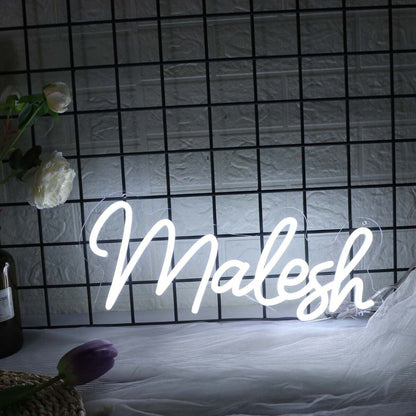 Malesh White Led Neon Sign - Shineneon