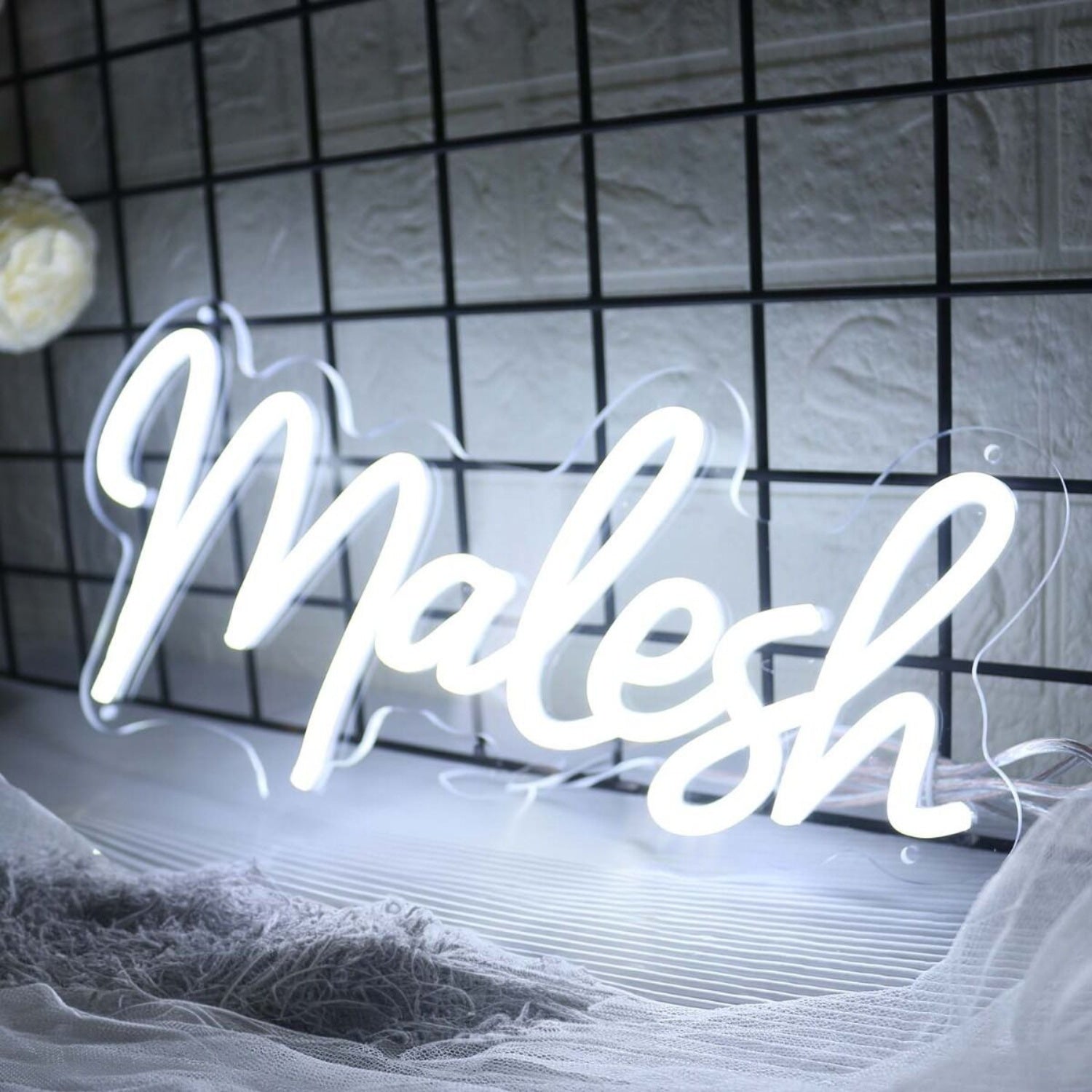 Malesh White Led Neon Sign - Shineneon