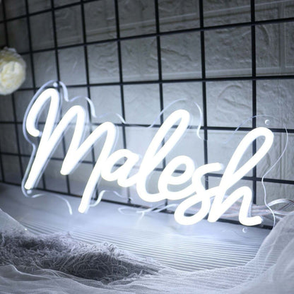 Malesh White Led Neon Sign - Shineneon