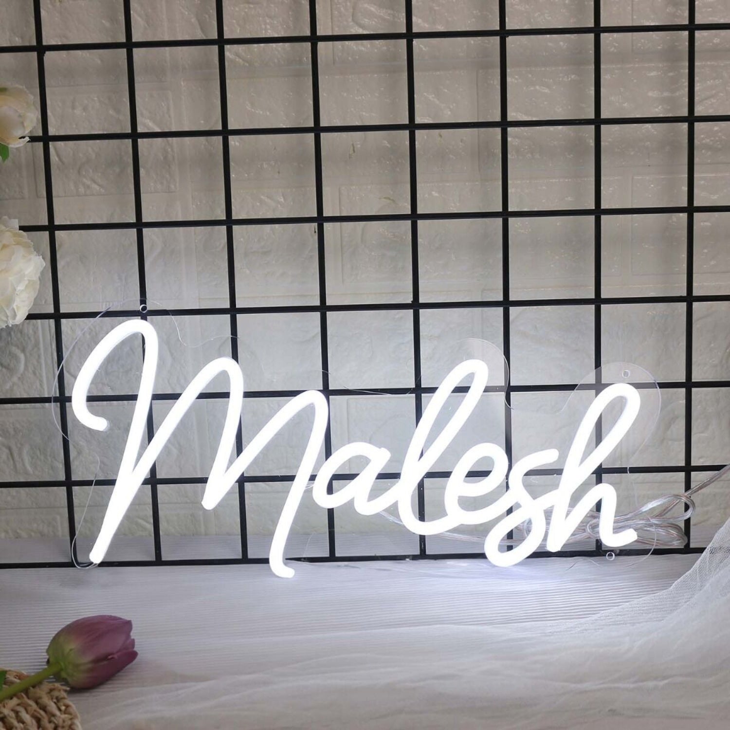 Malesh White Led Neon Sign - Shineneon