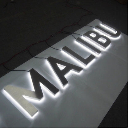 Malibu 3D Backlit Channel Letters Led Light Sign - Shineneon