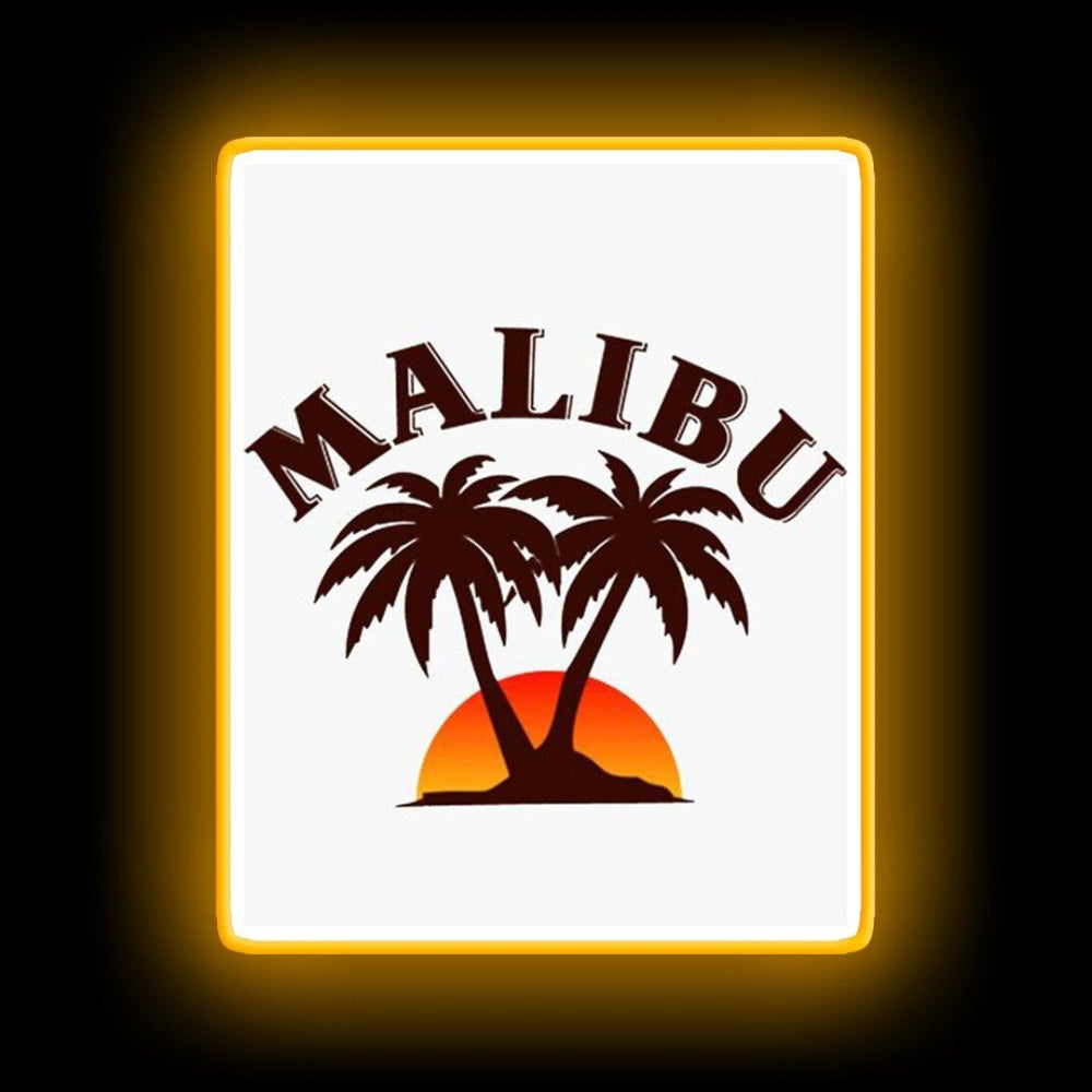 Malibu Alcohol Poster Neon Sign
