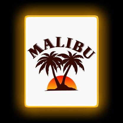Malibu Alcohol Poster Neon Sign