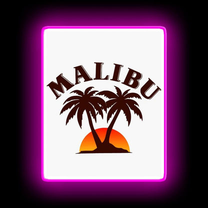 Malibu Alcohol Poster Neon Sign