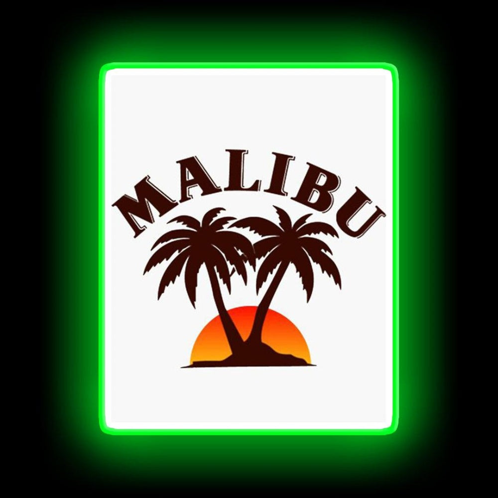Malibu Alcohol Poster Neon Sign