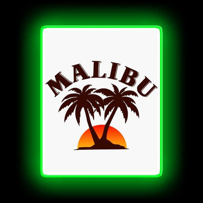 Malibu Alcohol Poster Neon Sign