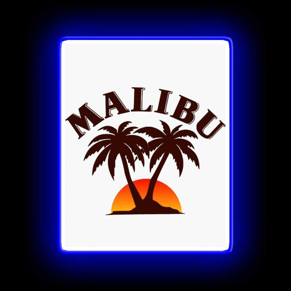 Malibu Alcohol Poster Neon Sign