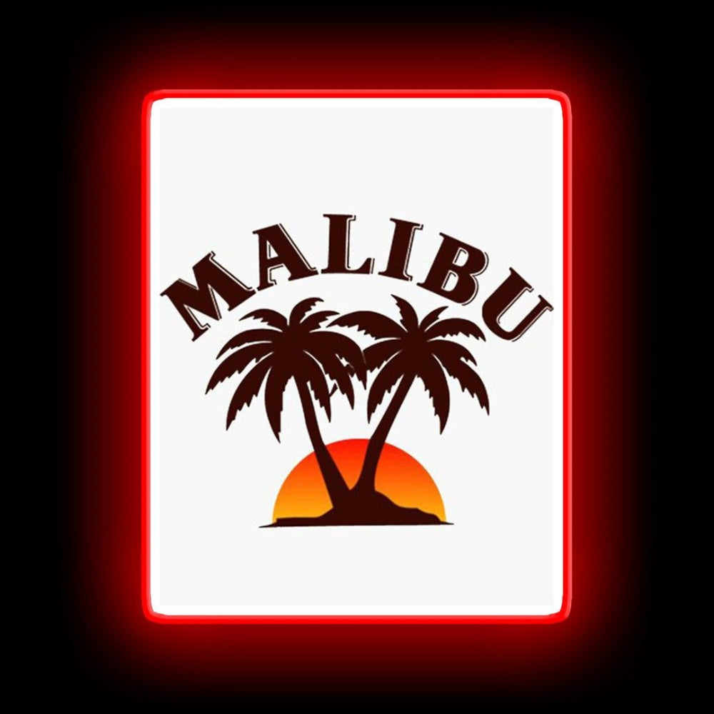 Malibu Alcohol Poster Neon Sign
