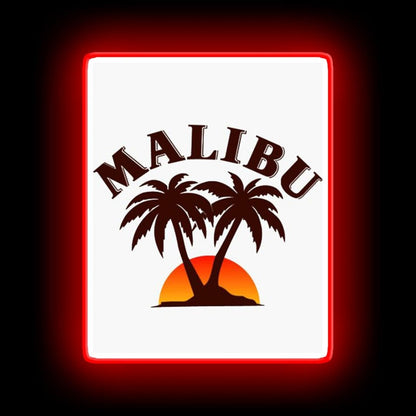 Malibu Alcohol Poster Neon Sign