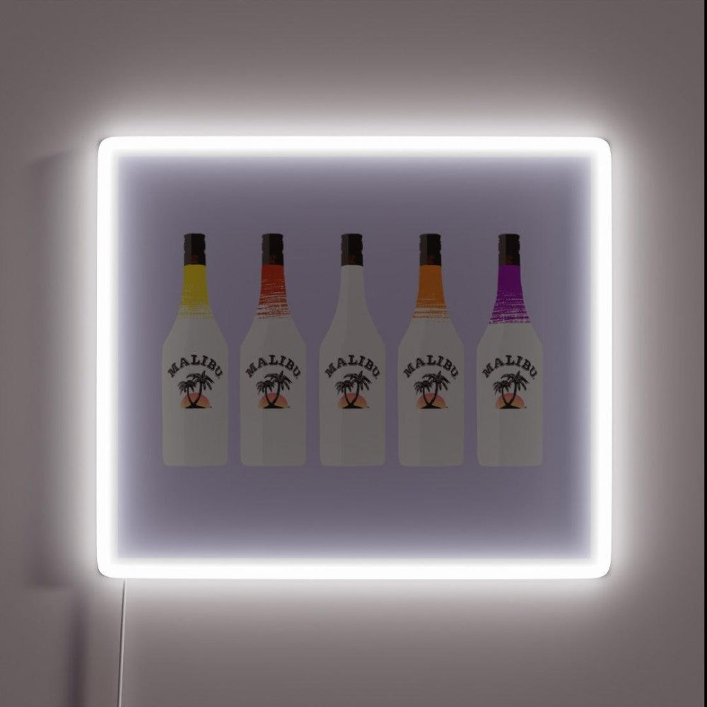 Malibu Flavors Rgb Led Neon Sign - Custom LED neon sign front view