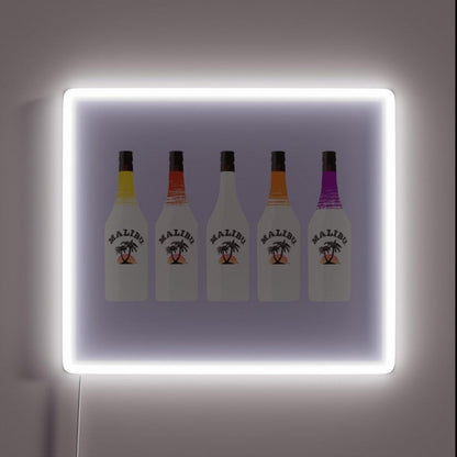 Malibu Flavors Rgb Led Neon Sign - Custom LED neon sign front view