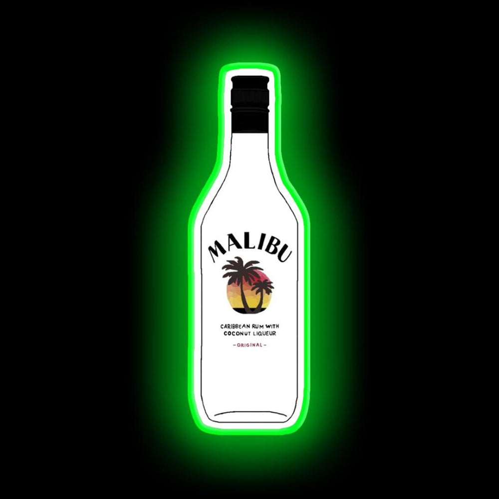 Malibu Neon Sign - Size and dimension reference