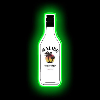 Malibu Neon Sign - Size and dimension reference