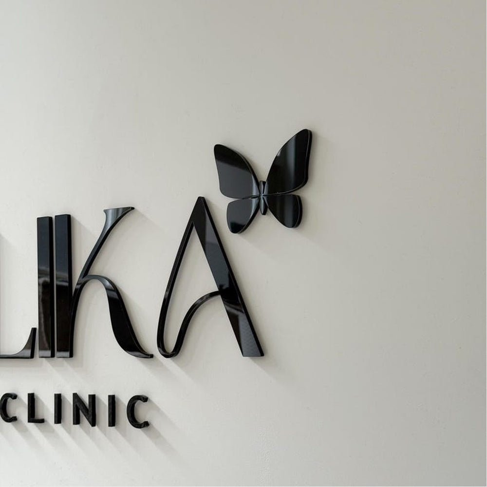Malika Skin Clinic Acrylic Business Logo Sign - Shineneon