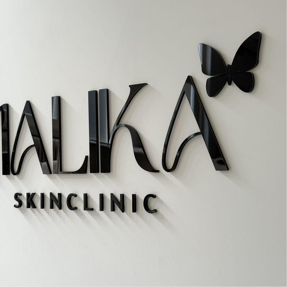 Malika Skin Clinic Acrylic Business Logo Sign - Shineneon