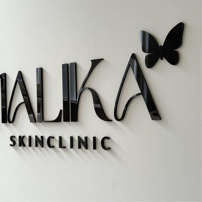 Malika Skin Clinic Acrylic Business Logo Sign - Shineneon