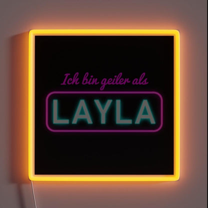 Mallorca I M Hornier Than Layla Rgb Led Neon Sign - Custom LED neon sign front view