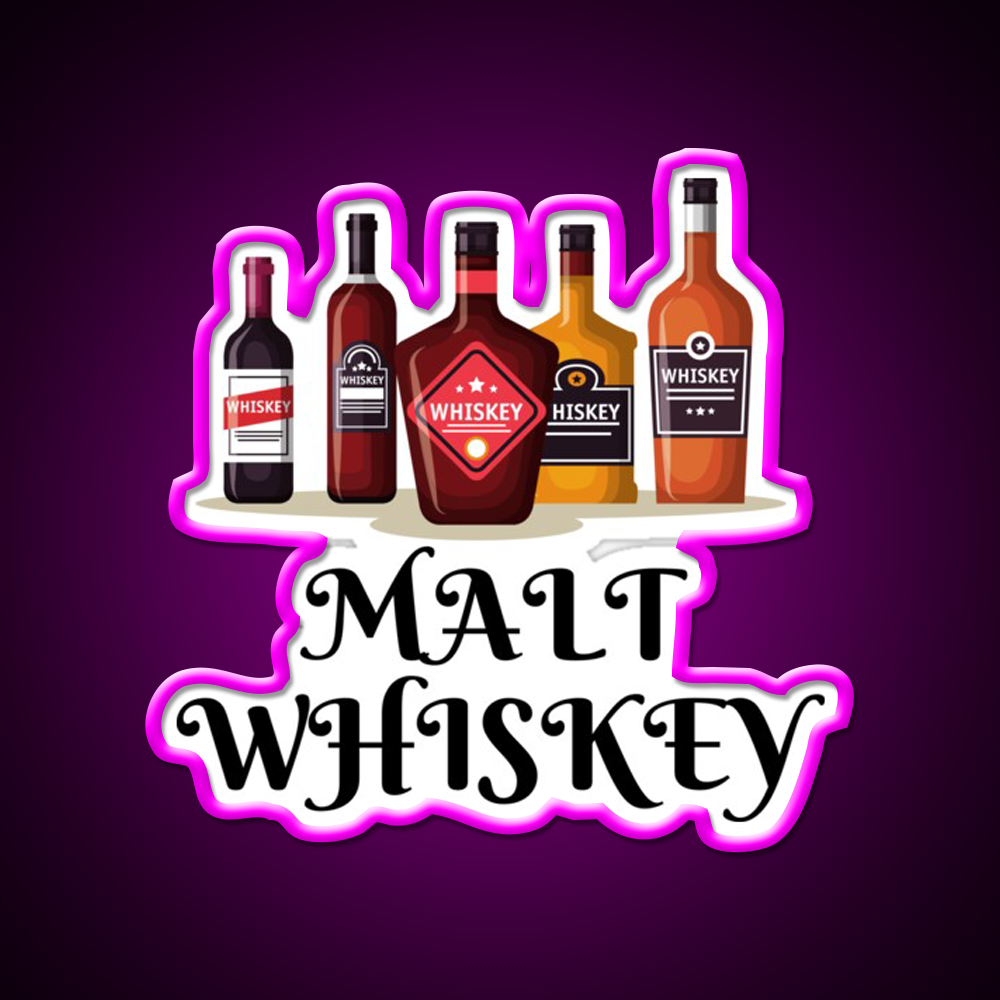 Malt Whiskey Drink Bar Led Neon Sign Rgb Color