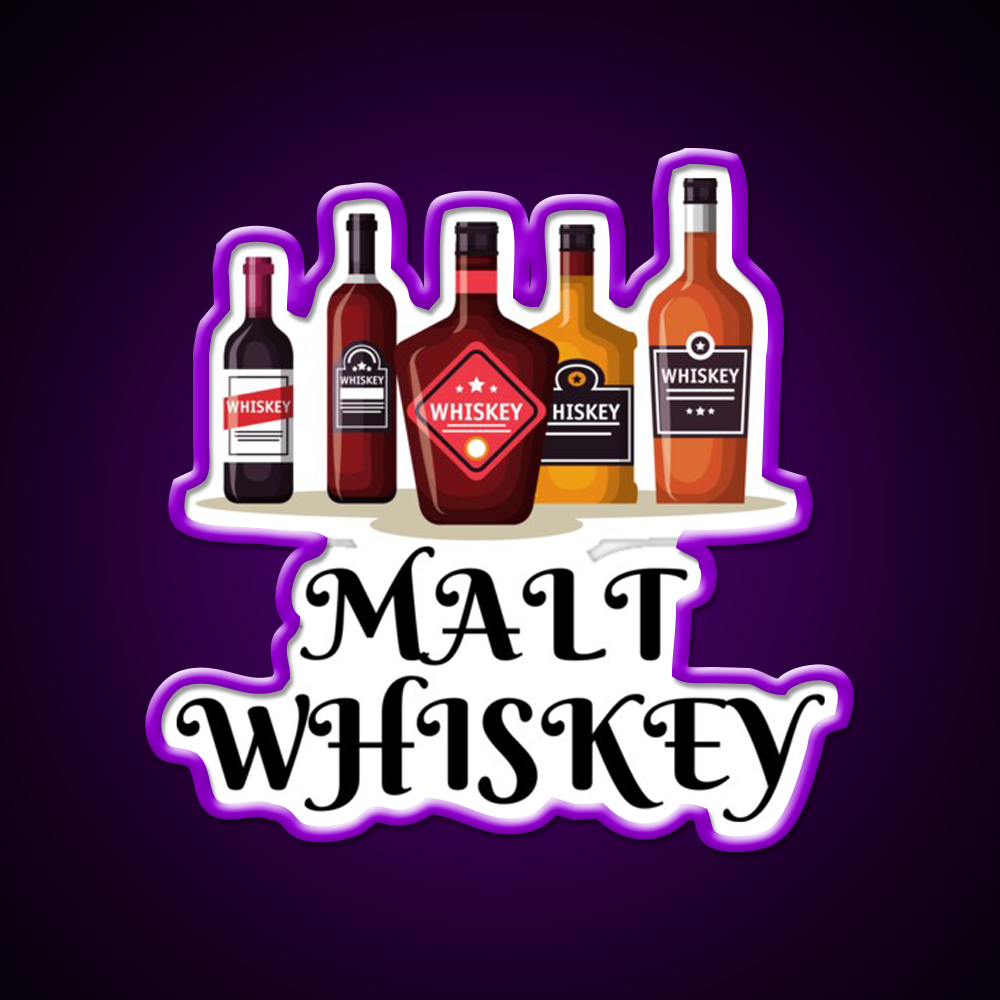 Malt Whiskey Drink Bar Led Neon Sign Rgb Color