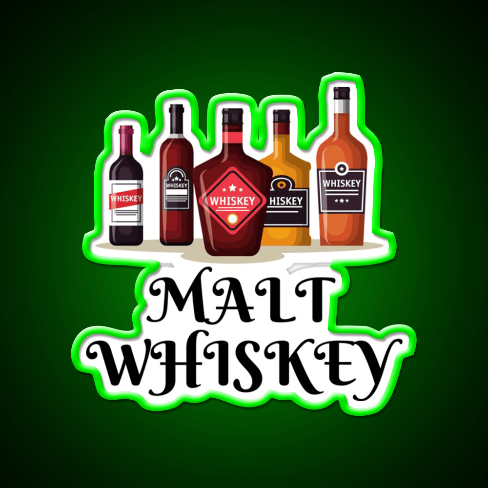 Malt Whiskey Drink Bar Led Neon Sign Rgb Color - Shineneon