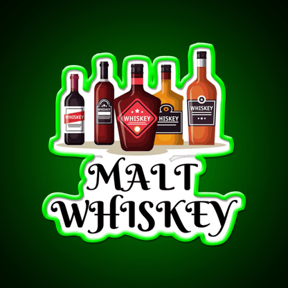 Malt Whiskey Drink Bar Led Neon Sign Rgb Color - Shineneon