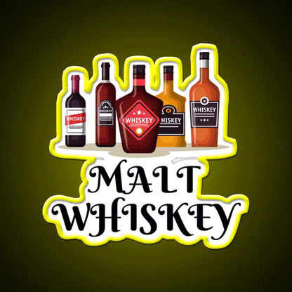 Malt Whiskey Drink Bar Led Neon Sign Rgb Color