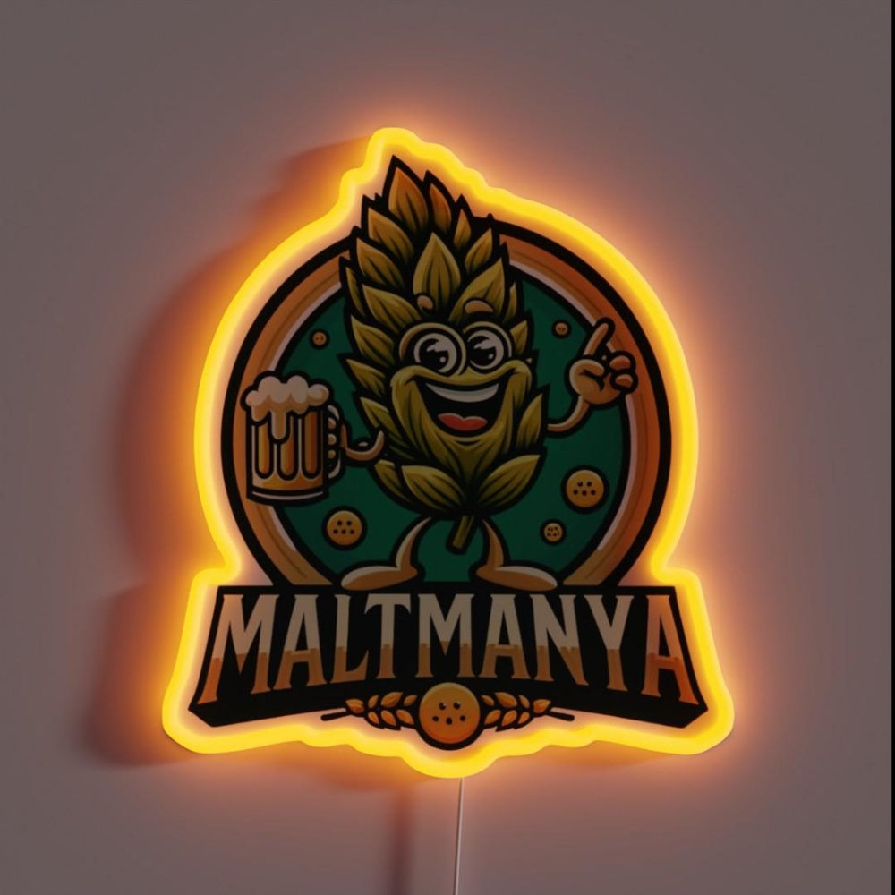 Maltmanya Black Rgb Led Neon Sign - Custom LED neon sign front view