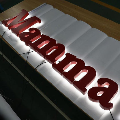 Mama Anna 3D Backlit Letters Business Metal Led Sign - Shineneon