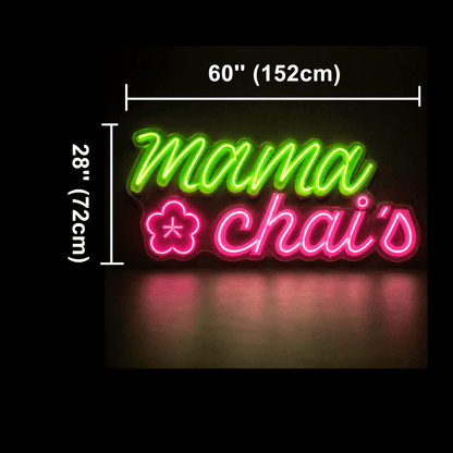 Mama Chai’s Custom Led Neon Sign with 60"W - Shineneon
