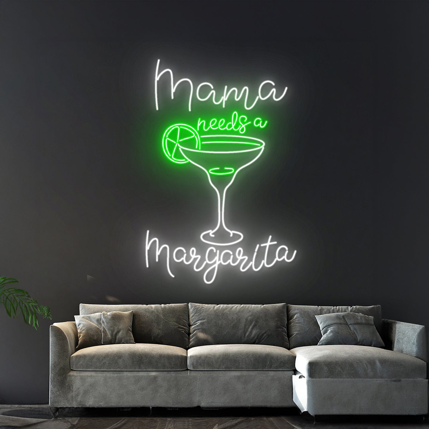 Mama Needs A Margarita Neon Sign Cocktail Led Sign