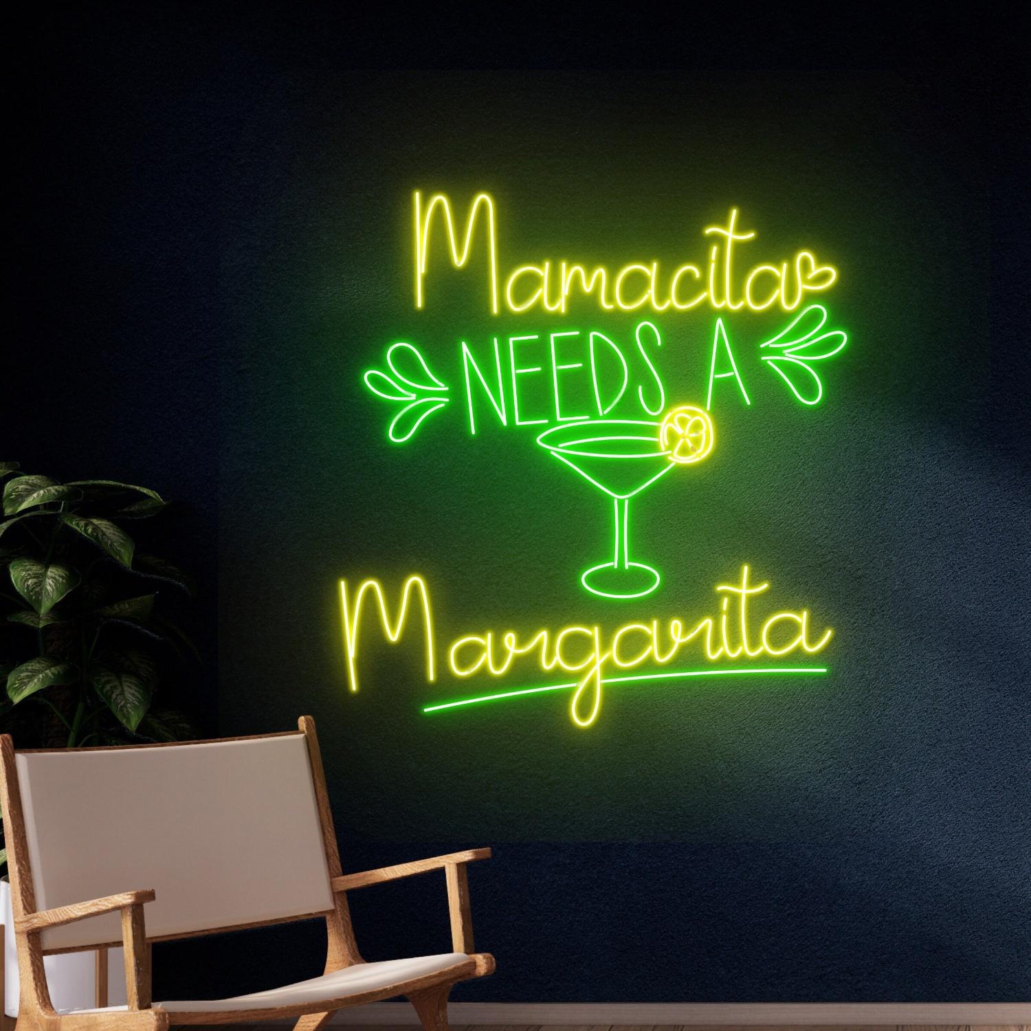 Mamacita Needs A Margarita Led Neon Sign For Wall Decor | Shineneon