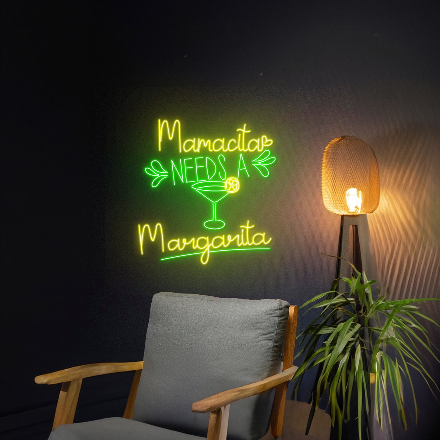 Mamacita Needs A Margarita Neon Sign Bar Pub Neon Light