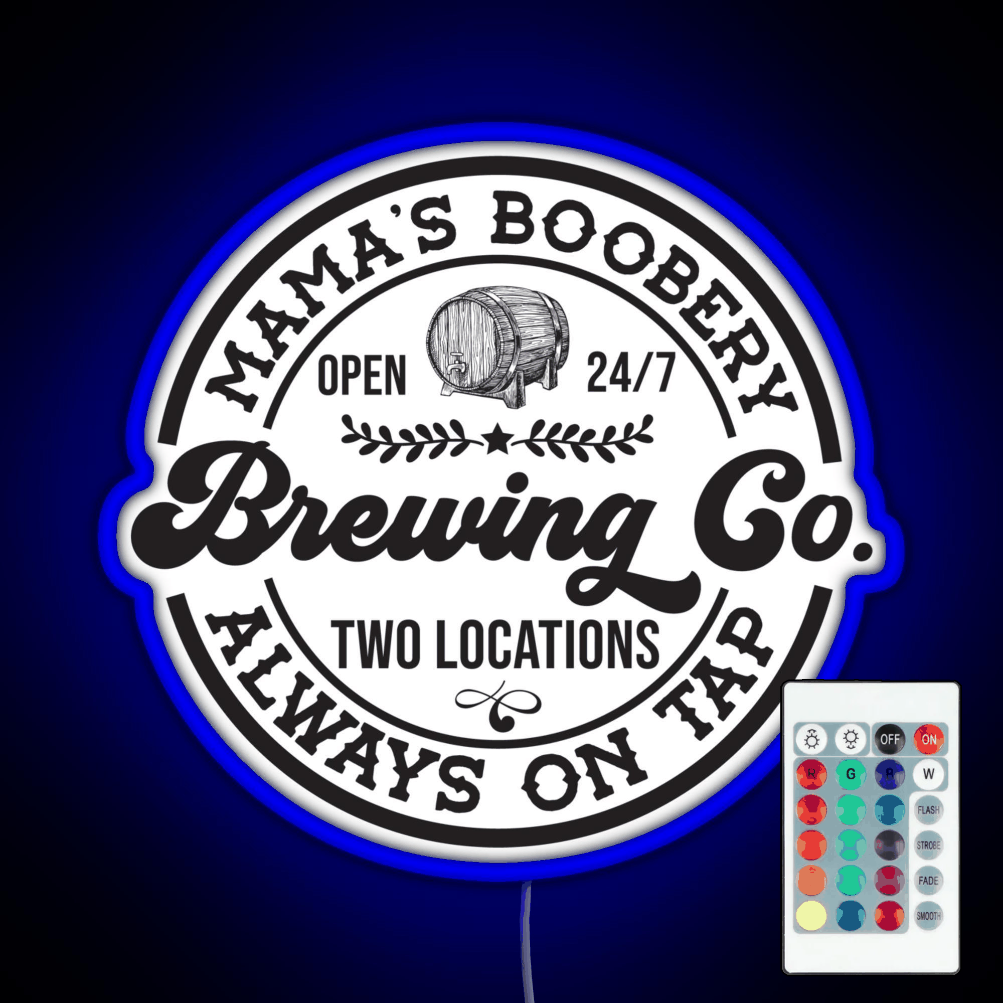 Mamas Boobery Brewing Co Breastfeeding Rgb Led Neon Sign Pop Wall Art