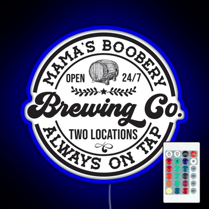 Mamas Boobery Brewing Co Breastfeeding Rgb Led Neon Sign Pop Wall Art