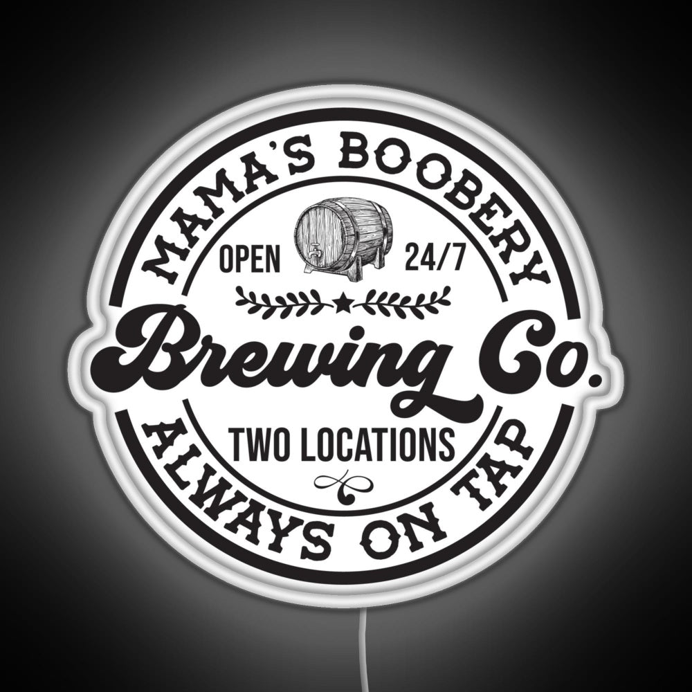 Mamas Boobery Brewing Co Breastfeeding Rgb Led Neon Sign Pop Wall Art - Shineneon