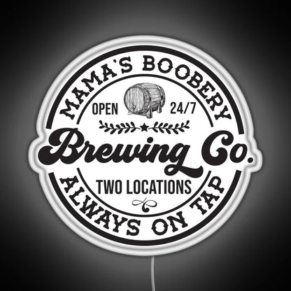 Mamas Boobery Brewing Co Breastfeeding Rgb Led Neon Sign Pop Wall Art - Shineneon