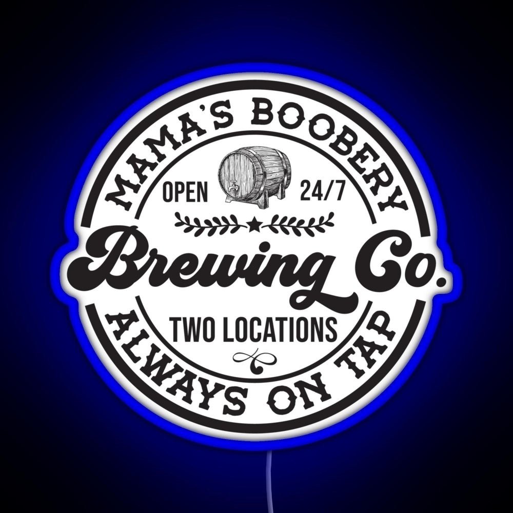 Mamas Boobery Brewing Co Breastfeeding Rgb Led Neon Sign Pop Wall Art - Shineneon