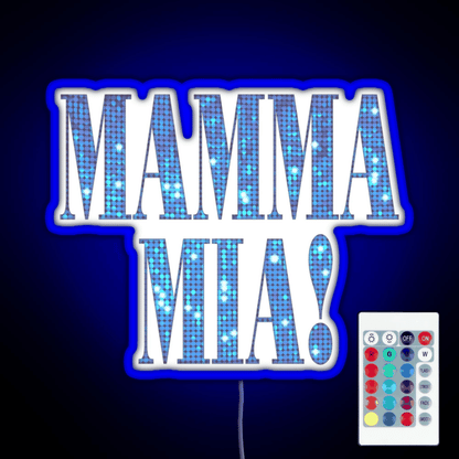 Mamma Mia Disco Rgb Led Neon Sign Pop Wall Art
